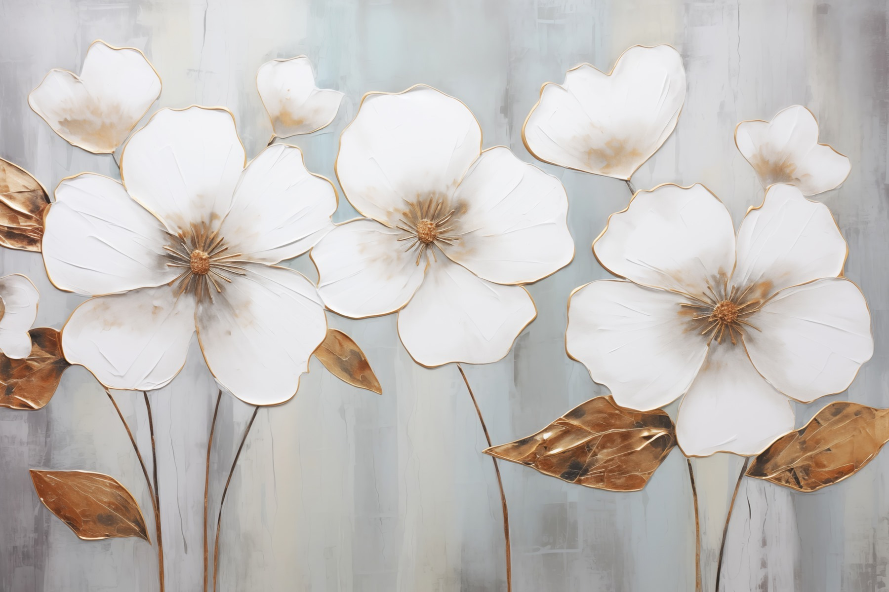 Delicate flowers with elegant accents Delicate flowers with elegant accents