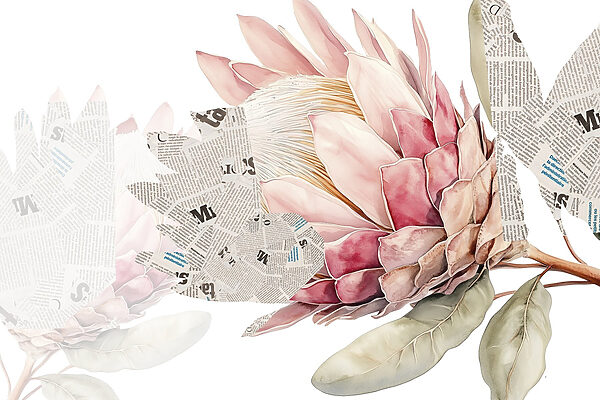 Blume mit Zeitung und Zeitung Blume mit Zeitung und Zeitung