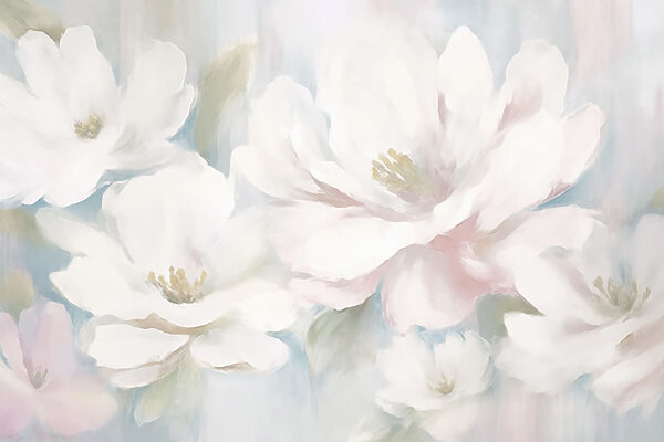 Malerei von weißen Blumen Malerei von weißen Blumen