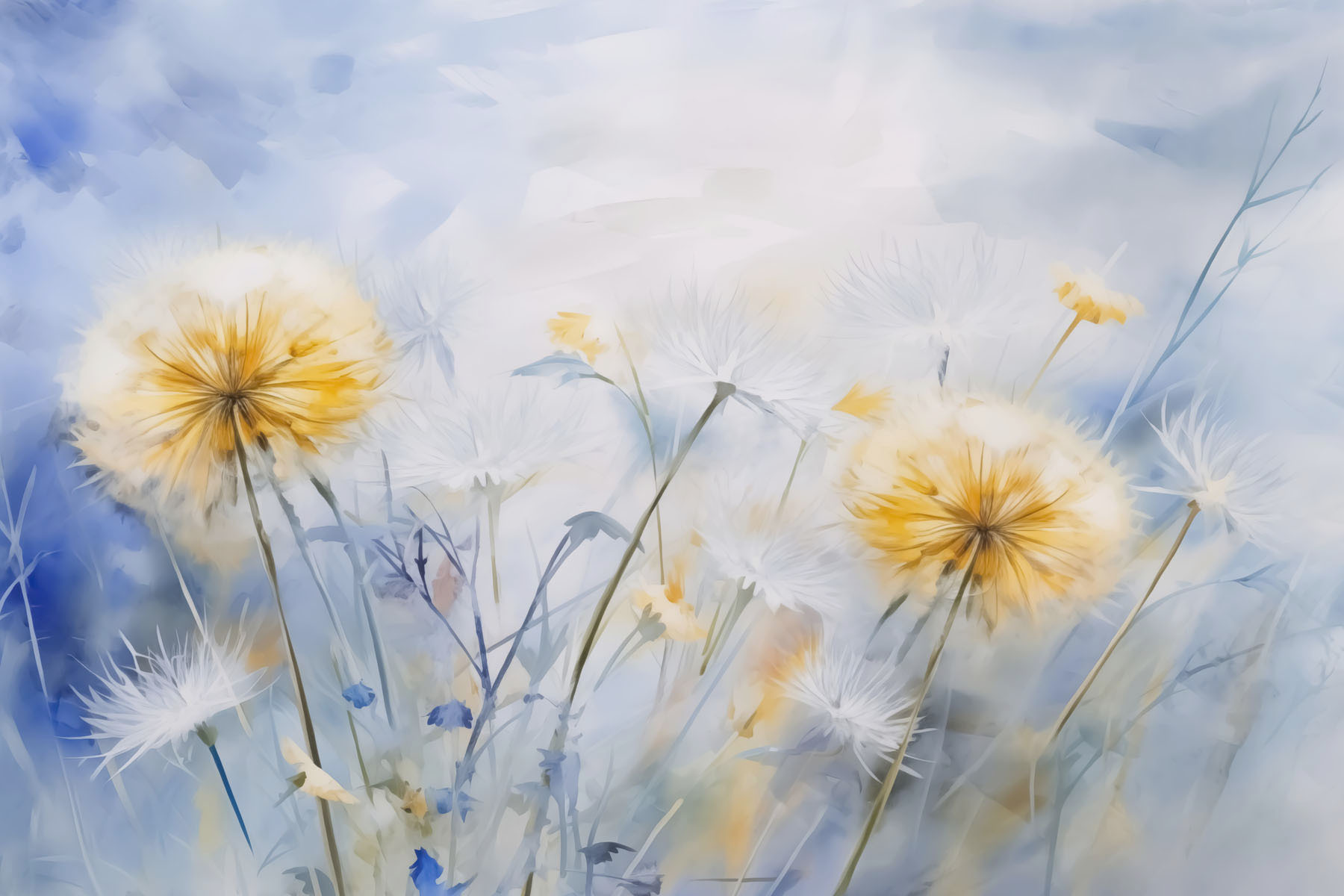 Yellow and white flowers