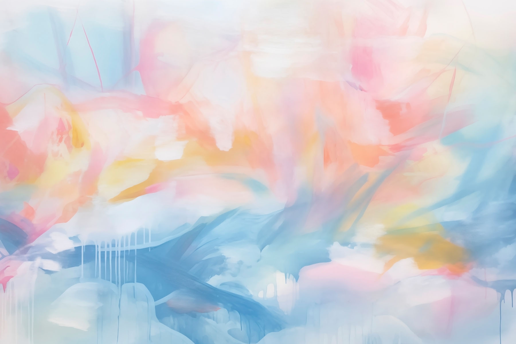 Painting of a colorful sky