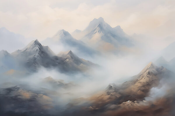 Bergkette mit Wolken Bergkette mit Wolken