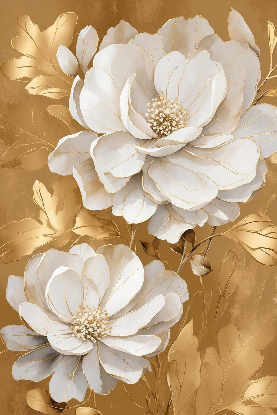 Elegante Blüten auf einem strukturierten Hintergrund Elegante Blüten auf einem strukturierten Hintergrund