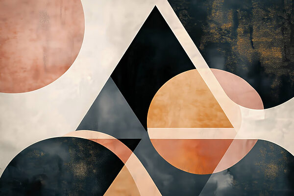 Black and orange geometric shapes