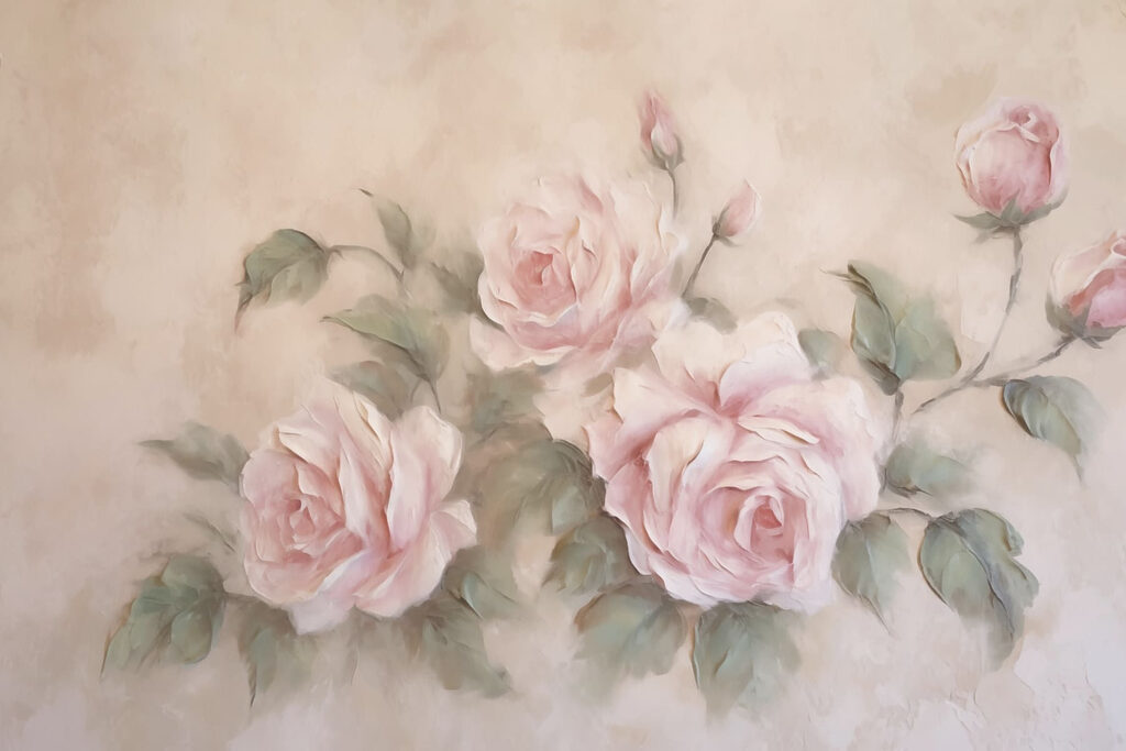 Gemälde von rosa Rosen Gemälde von rosa Rosen