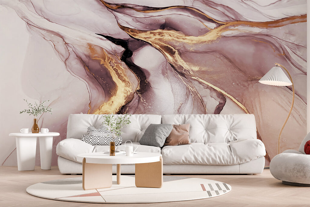 A close up of a painting