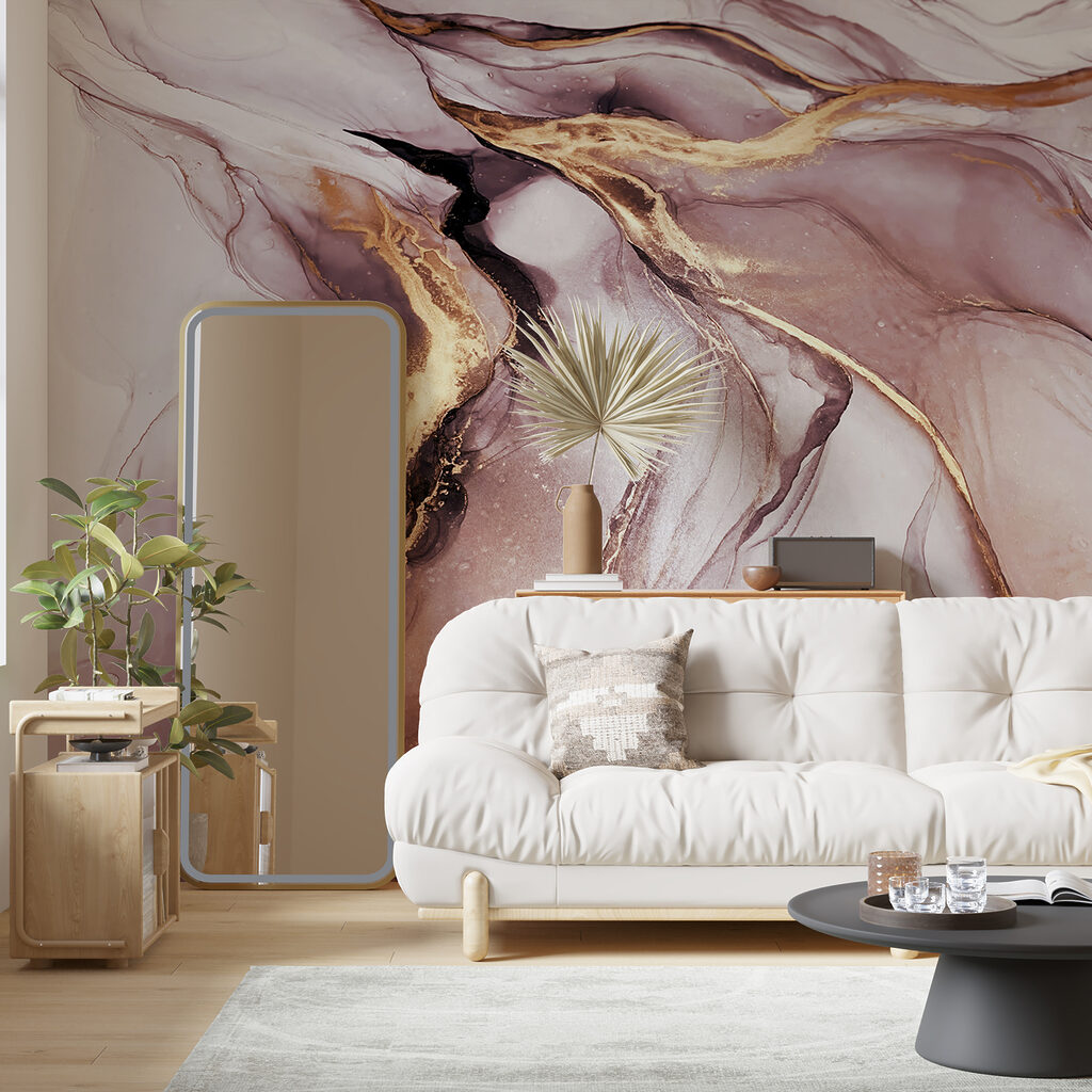 A close up of a painting