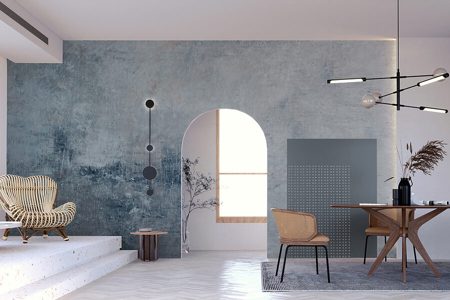 Eine graue und weiße Wand Eine graue und weiße Wand