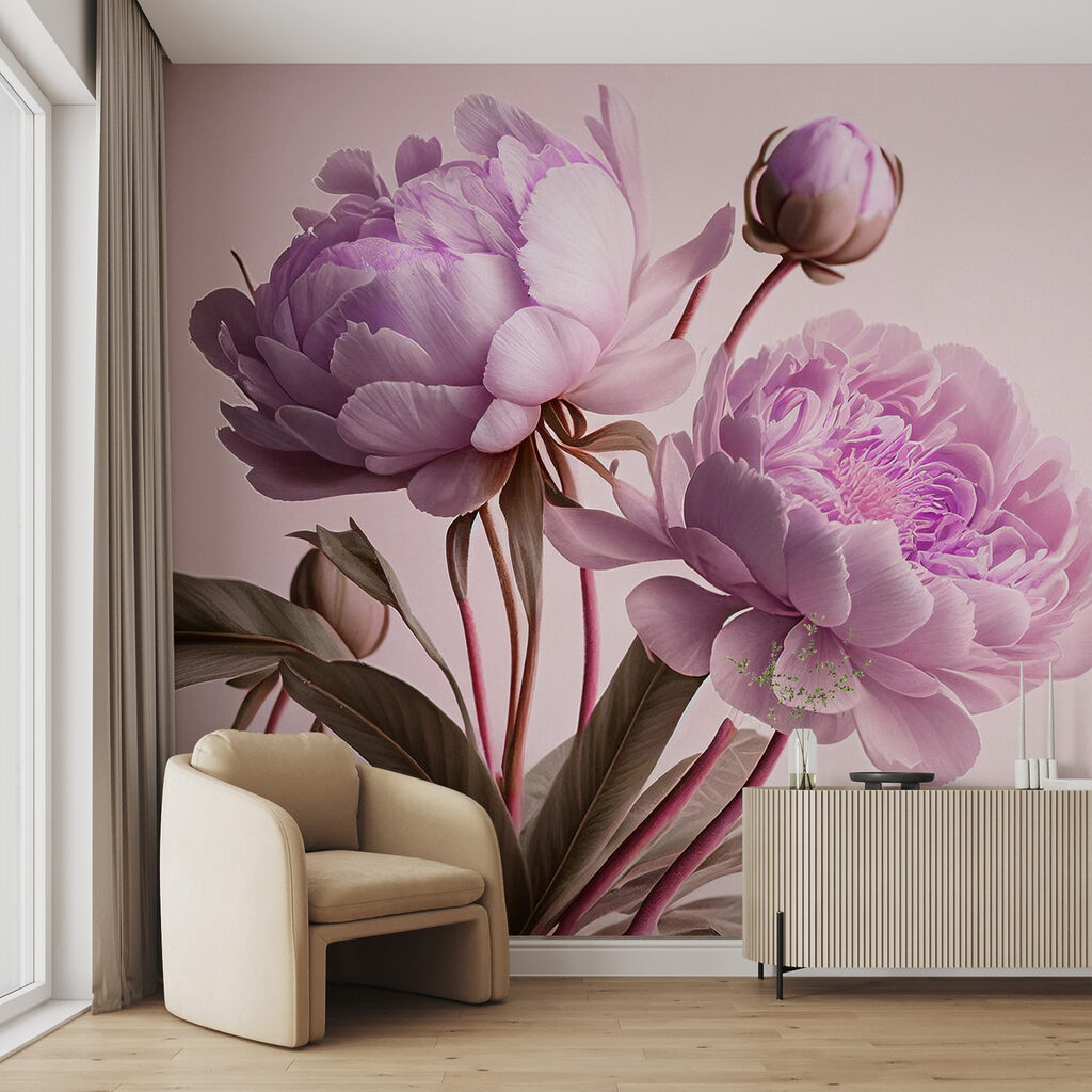 Elegant pink peonies in soft bloom Elegant pink peonies in soft bloom