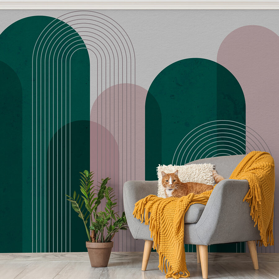 Eine grüne und rosa Kunst Eine grüne und rosa Kunst