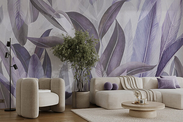Delicate leaves in soft hues