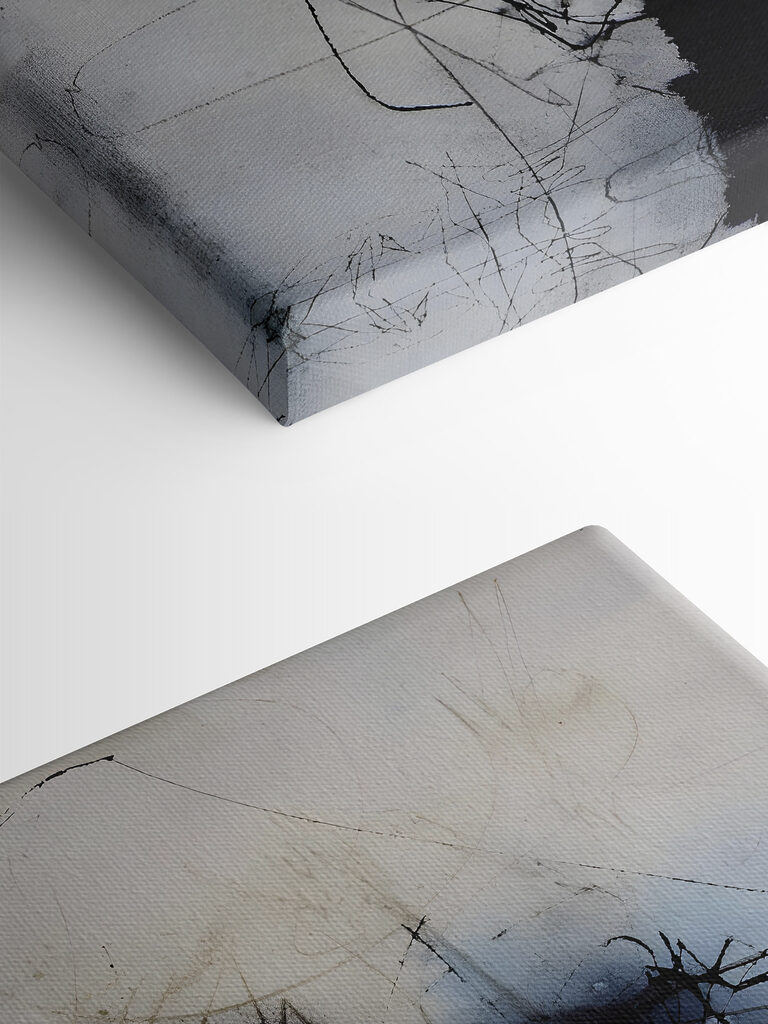 A black and white image of a person's face