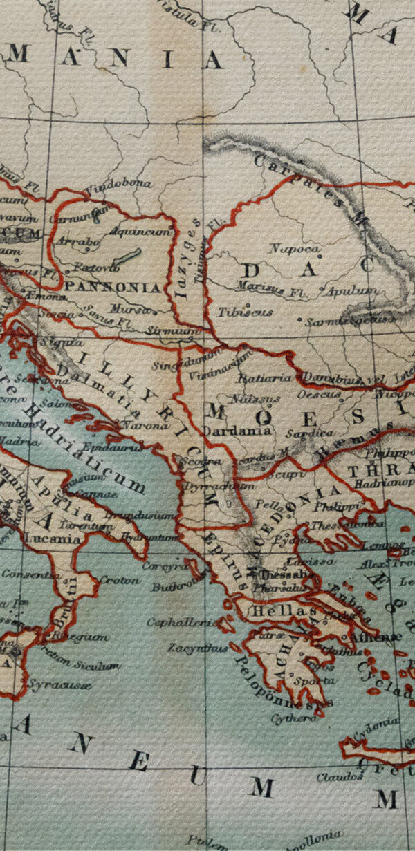 Eine Europakarte mit roten Linien Eine Europakarte mit roten Linien
