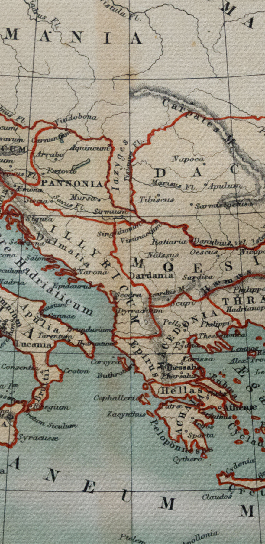 Eine Europakarte mit roten Linien