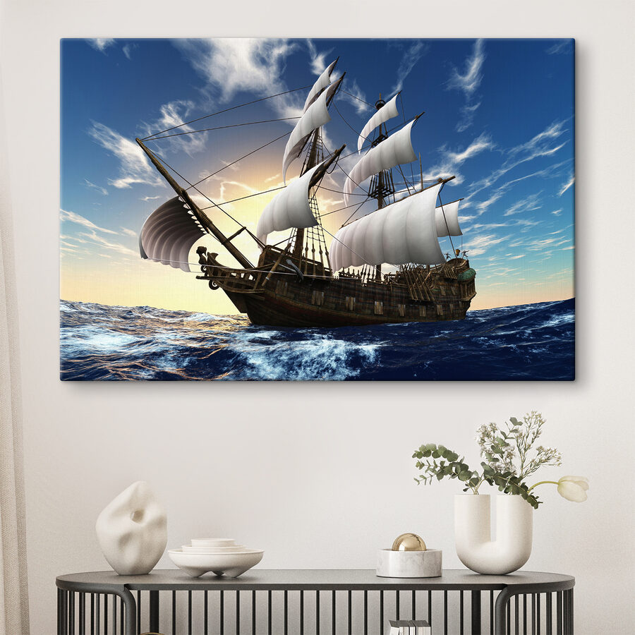 Ein Schiff auf dem Wasser