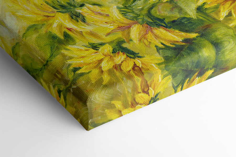 Ein Gemälde mit Sonnenblumen