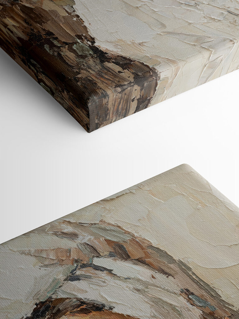 A painting of a woman holding a cup