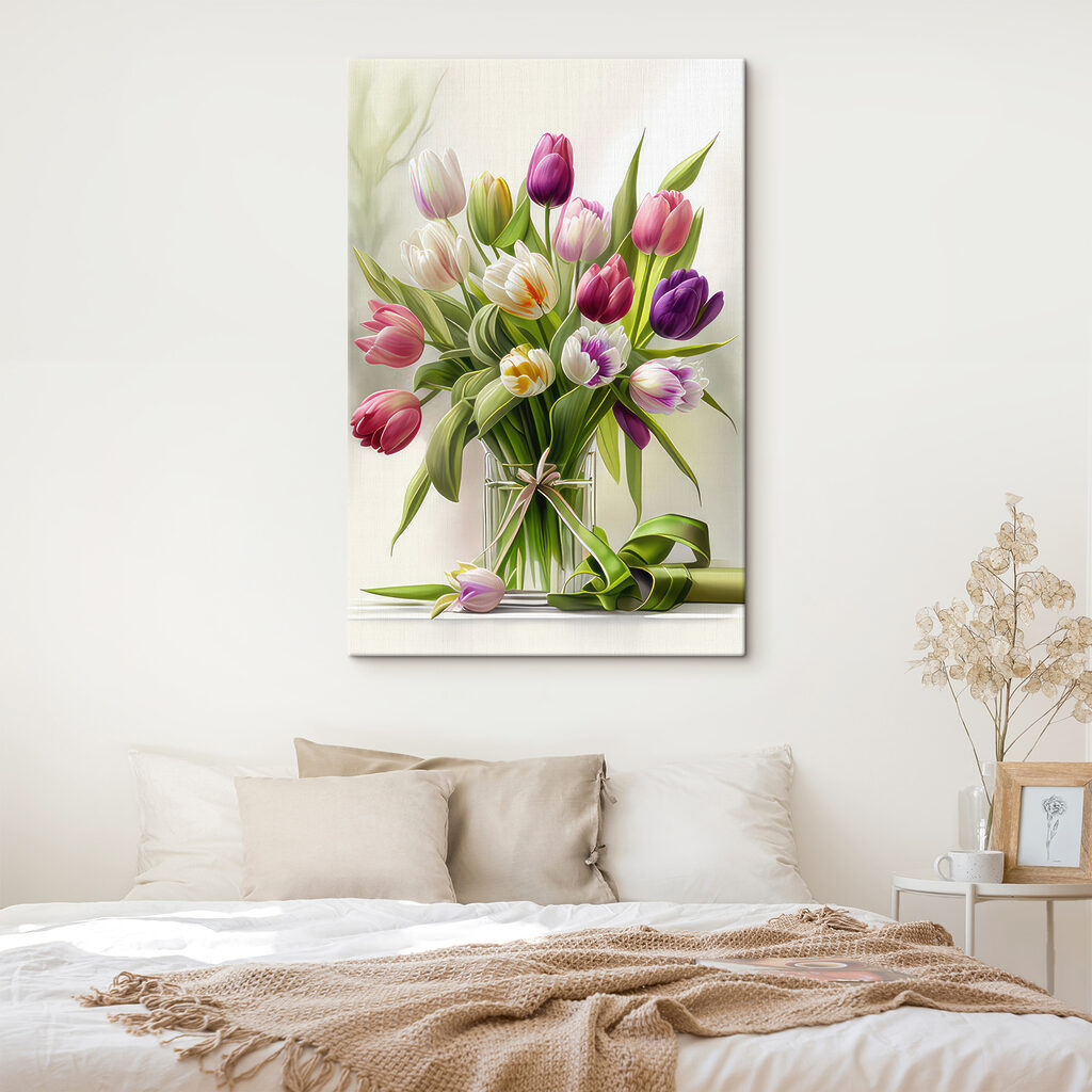 s31219pib300s 1024x1024 - Ein Tulpenstrauß in einer Glasvase