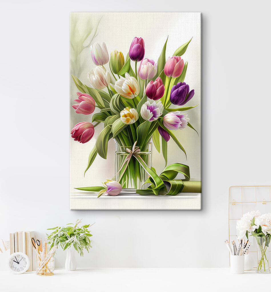s31219piw15ms 949x1024 - Ein Tulpenstrauß in einer Glasvase