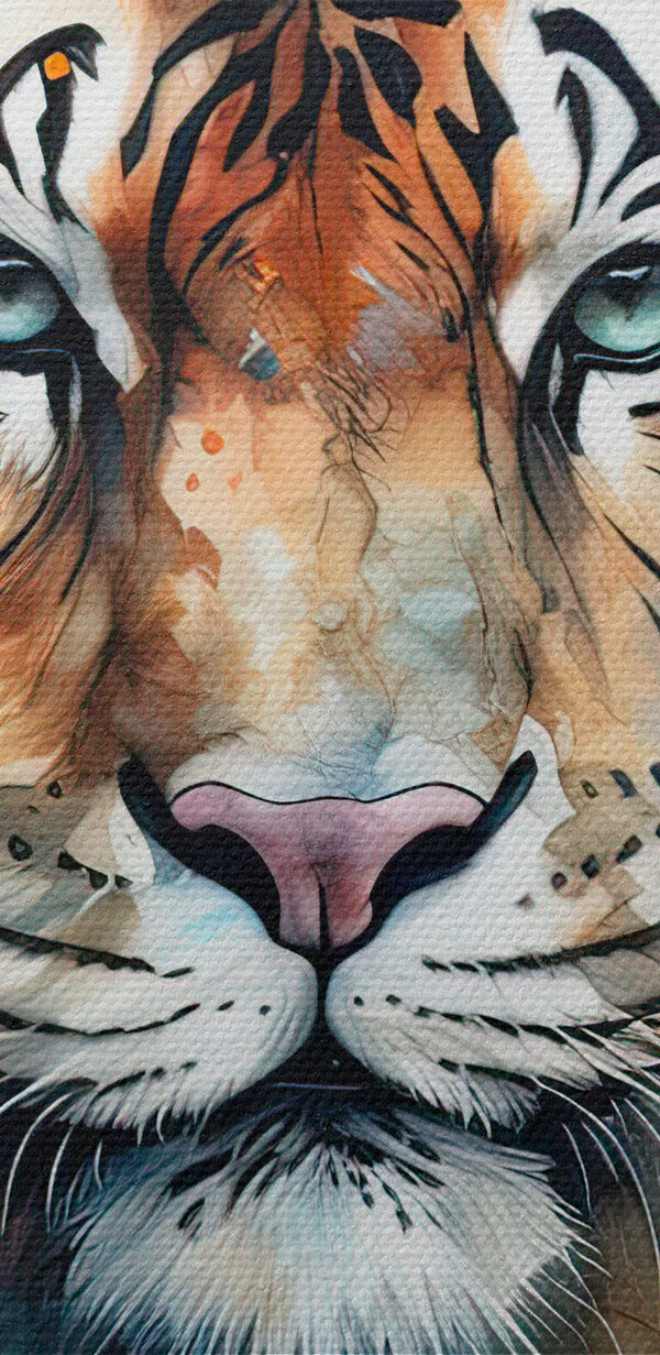 Ein Gemälde eines Tigers Ein Gemälde eines Tigers