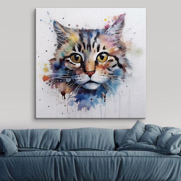 Ein Gemälde einer Katze Ein Gemälde einer Katze