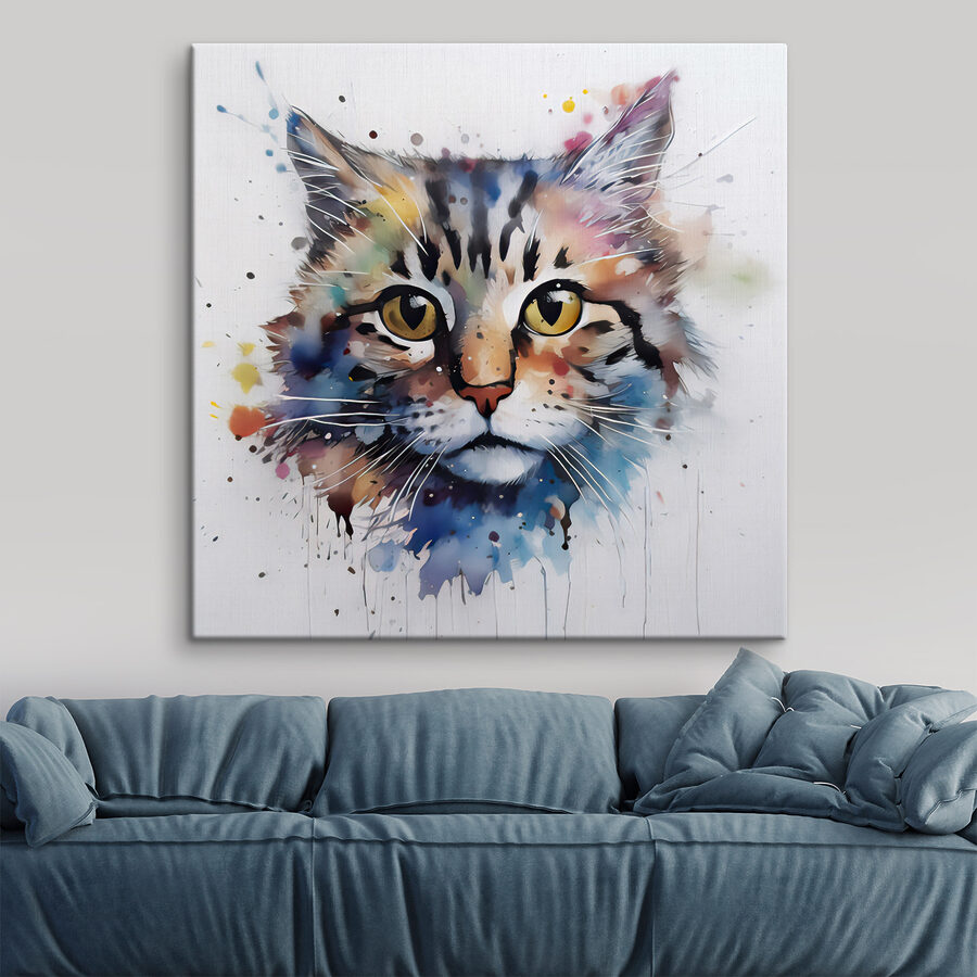 Ein Gemälde einer Katze Ein Gemälde einer Katze