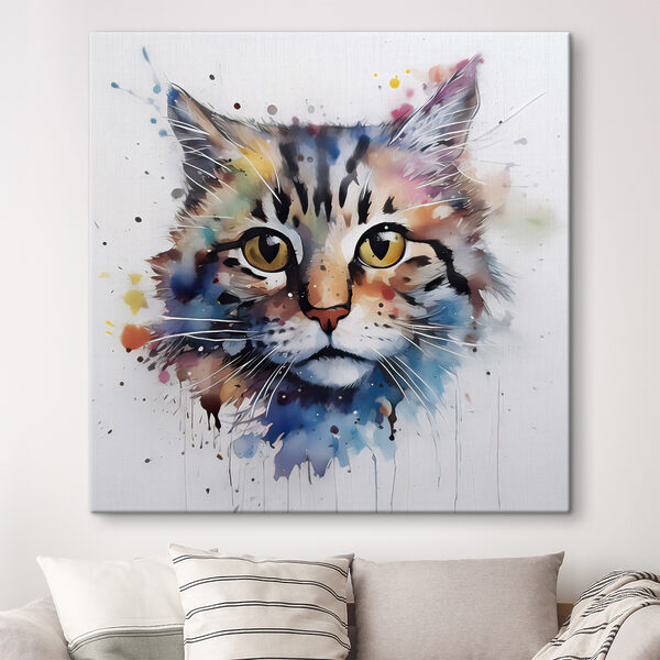 Ein Gemälde einer Katze Ein Gemälde einer Katze