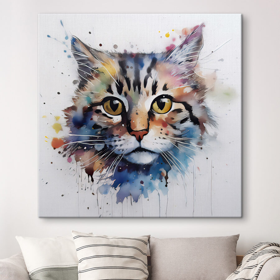 Ein Gemälde einer Katze Ein Gemälde einer Katze