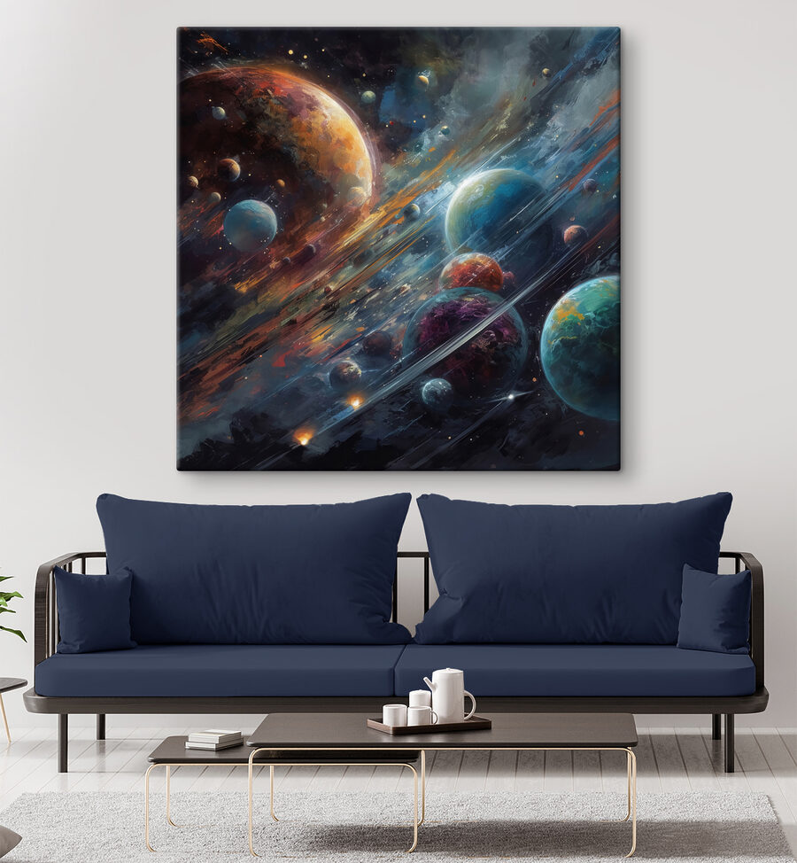 Wandbilder Planeten im Weltraum mit Planeten und Sternen – Bild 8
