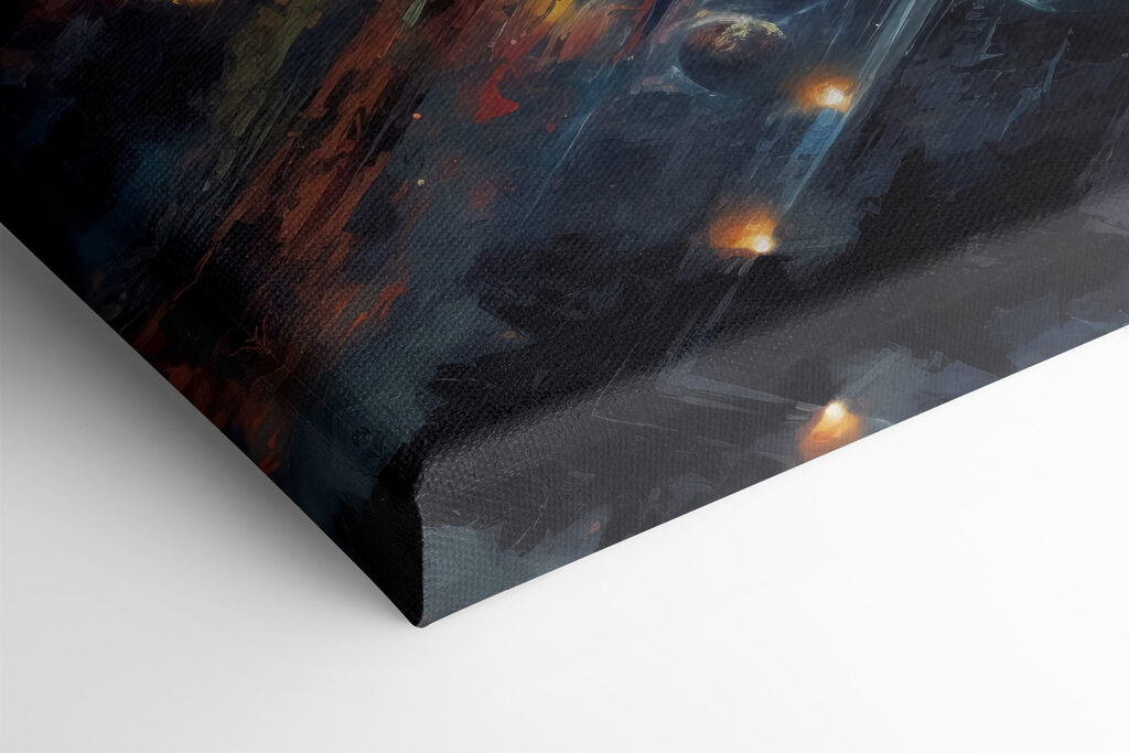 Planets in space with planets and stars