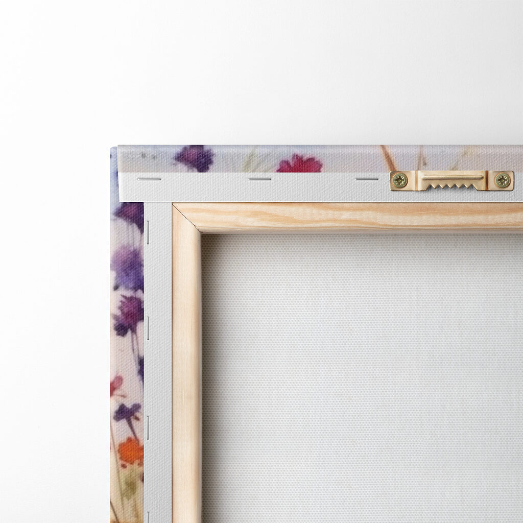 A painting of flowers in a field