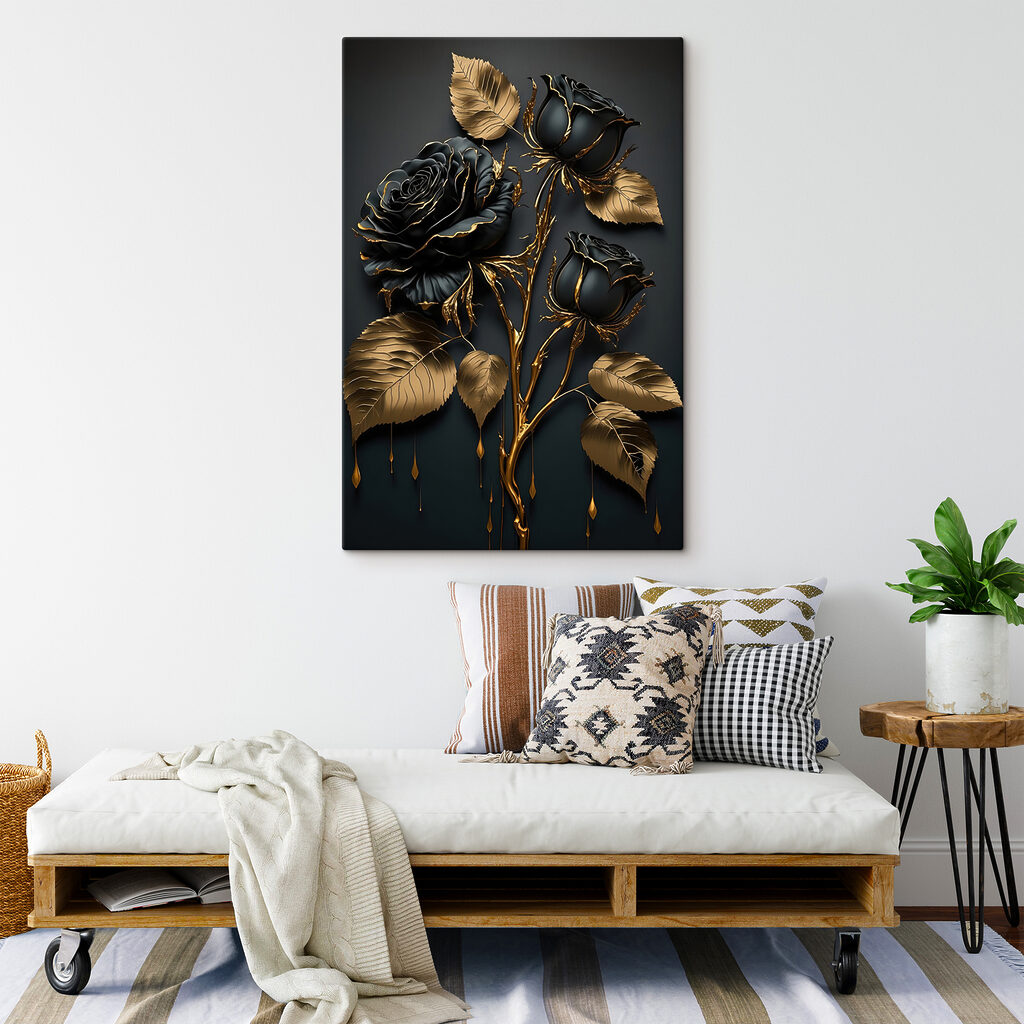 Elegant Midnight Roses in Bloom Elegant Midnight Roses in Bloom