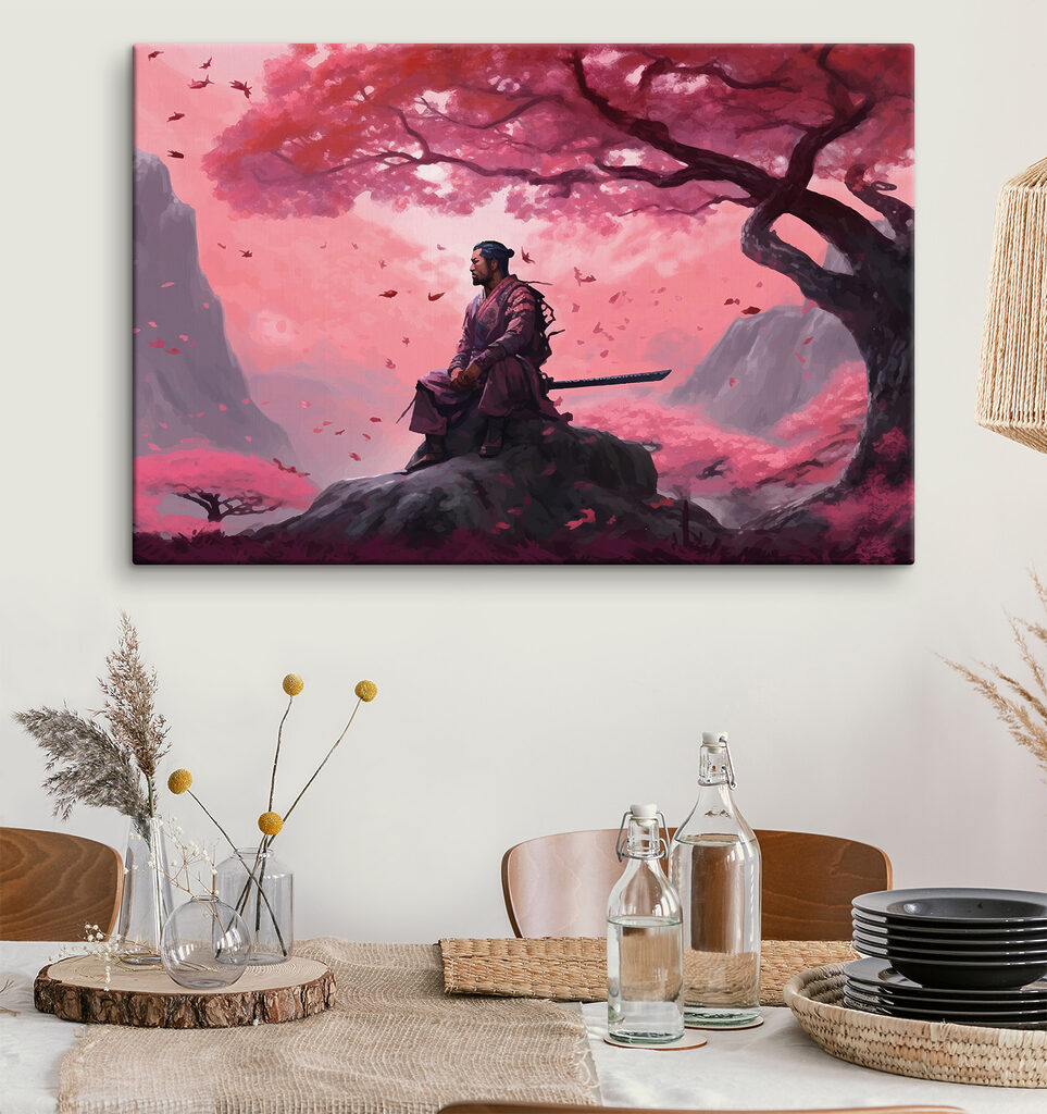 A man sitting on a rock with a sword A man sitting on a rock with a sword