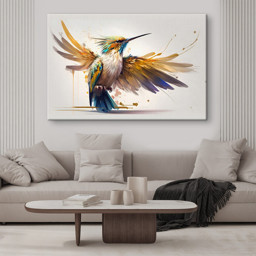 Ein Vogel mit ausgebreiteten Flügeln