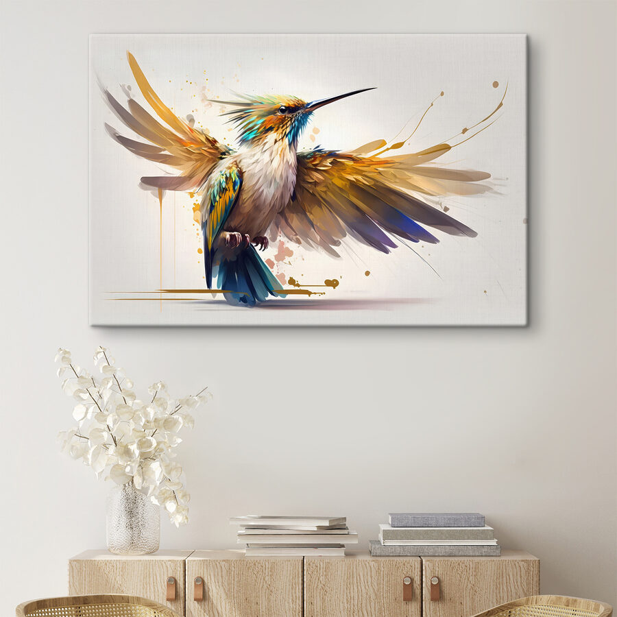 Ein Vogel mit ausgebreiteten Flügeln