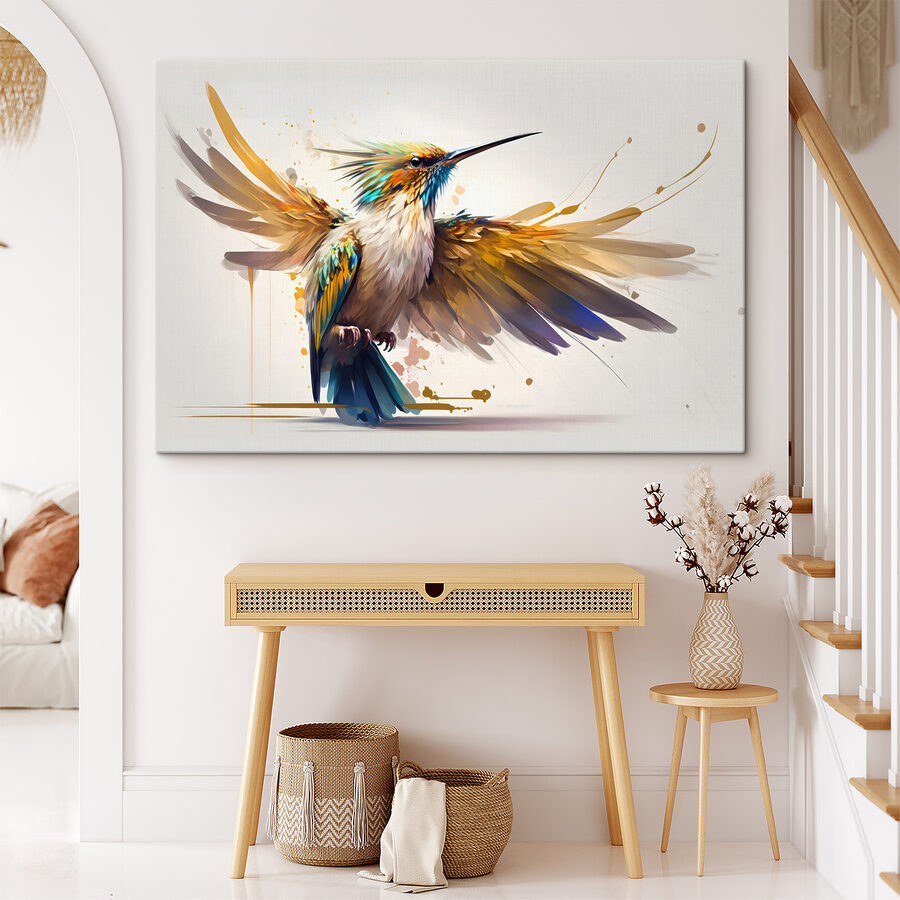 Ein Vogel mit ausgebreiteten Flügeln