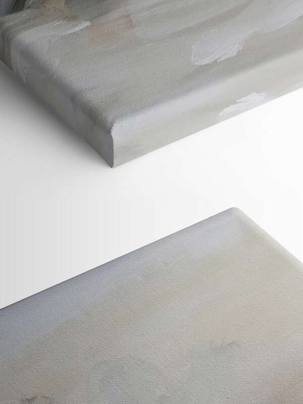 Eine abstrakte Kunst in Weiß und Grau Eine abstrakte Kunst in Weiß und Grau