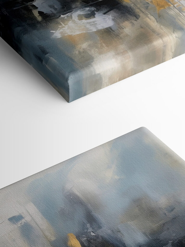 A painting of a city