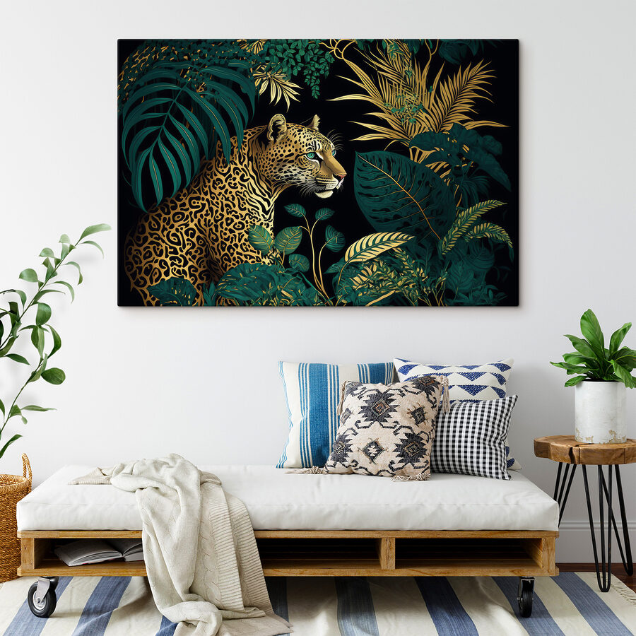 Ein Leopard im Dschungel