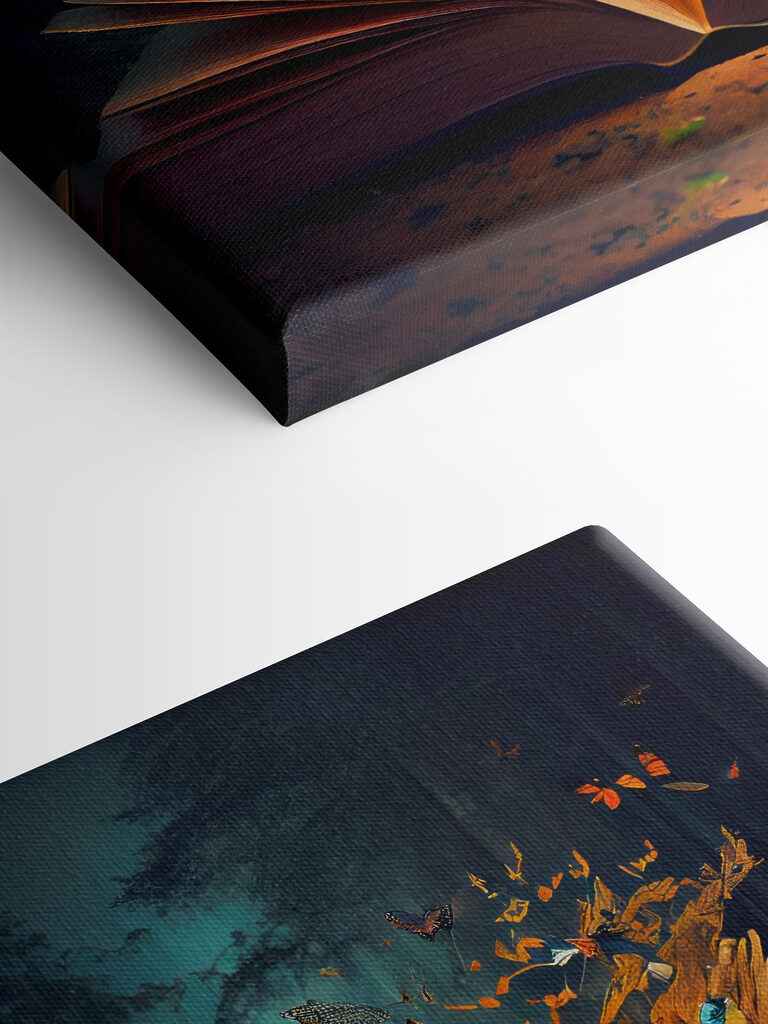 A book with butterflies coming out of it