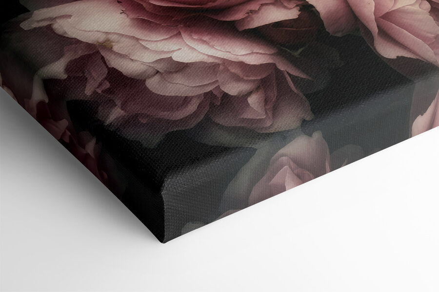 Wandbilder Eine Gruppe von rosa und weißen Rosen – Bild 6