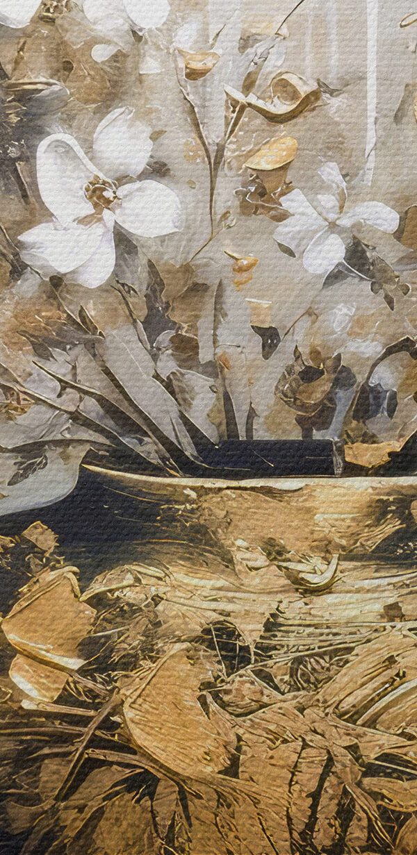 Ein Gemälde mit Blumen in einer Vase Ein Gemälde mit Blumen in einer Vase