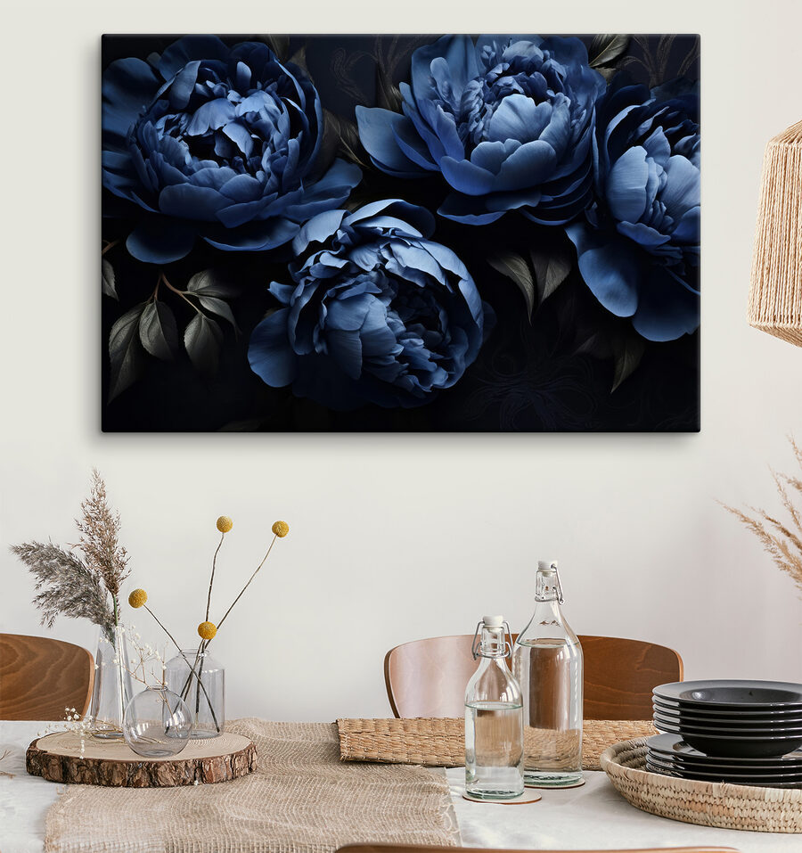 Eine Gruppe von blauen Blumen