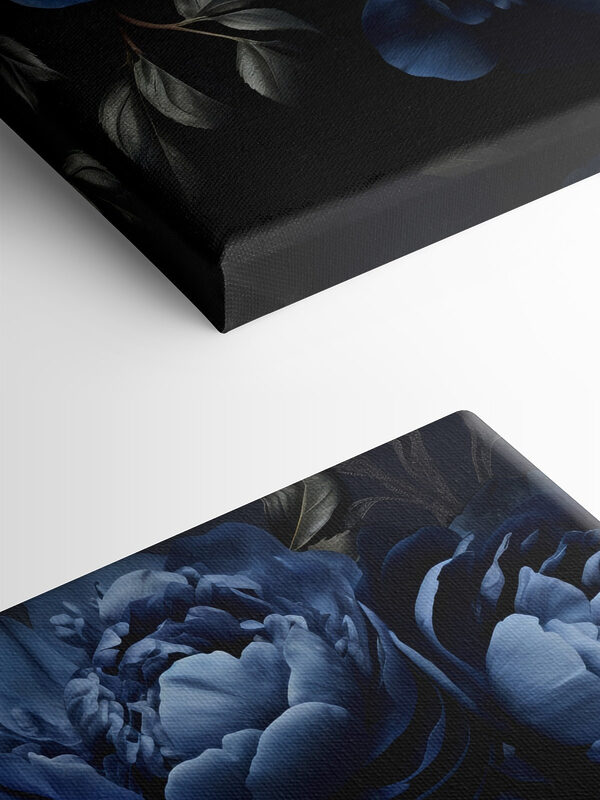 Eine Gruppe von blauen Blumen Eine Gruppe von blauen Blumen