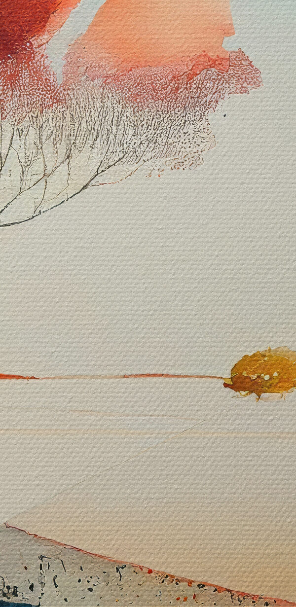 Ein Aquarell eines Baumes Ein Aquarell eines Baumes