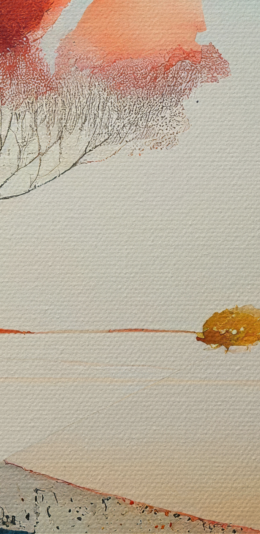 Ein Aquarell eines Baumes