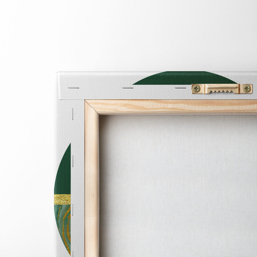 Wandbilder Kreisförmige Harmonie in Grün und Beige. – Bild 6