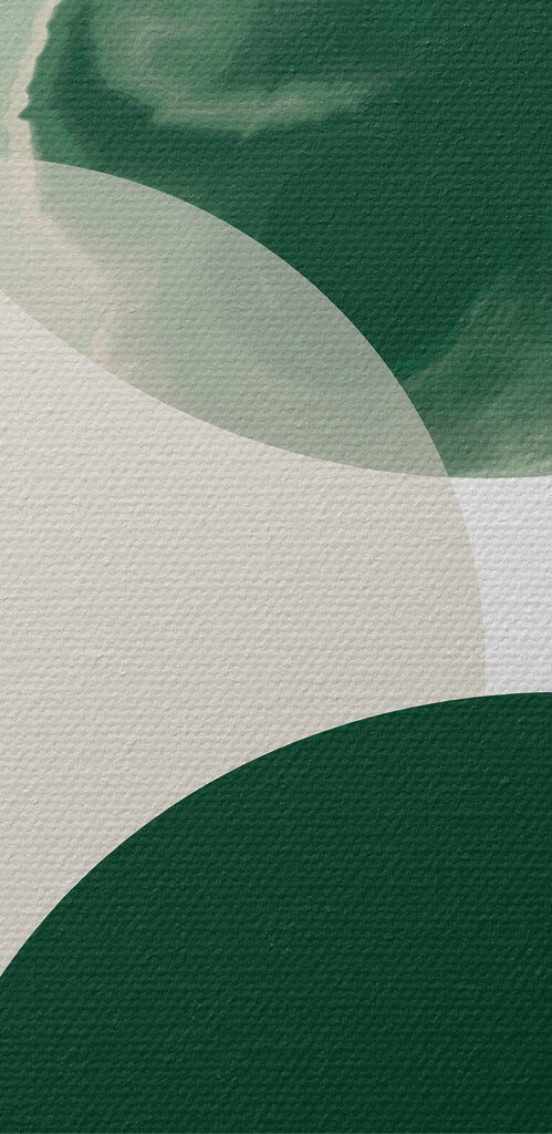 Circular harmony in green and beige