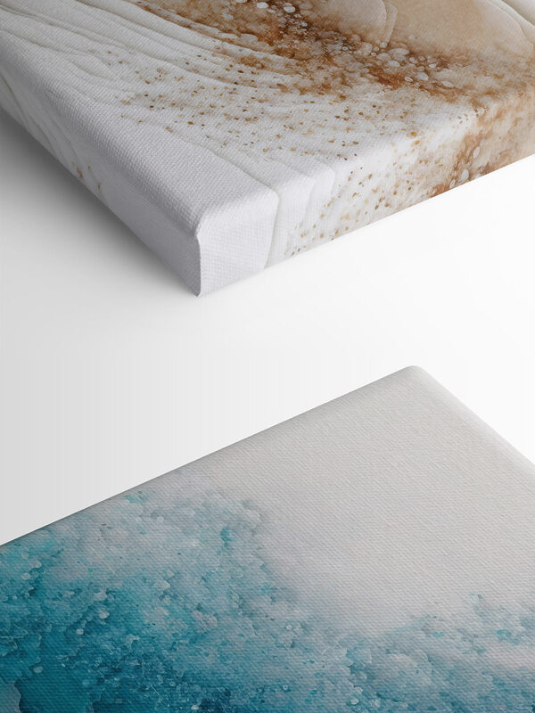 Ein blaues und weißes Aquarell Ein blaues und weißes Aquarell