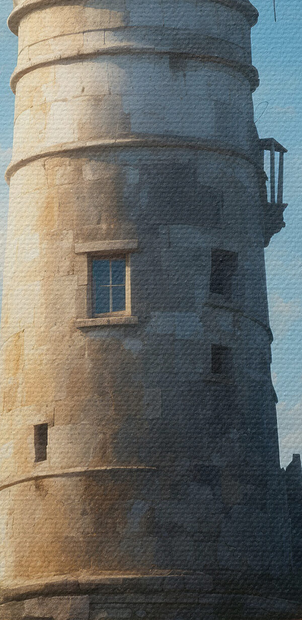 Ein Leuchtturm auf einem Felsen mit Ford Island im Hintergrund Ein Leuchtturm auf einem Felsen mit Ford Island im Hintergrund